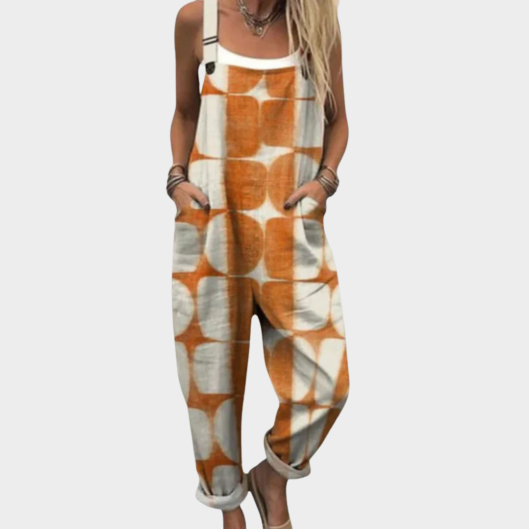 Comfortable Printed Overalls
