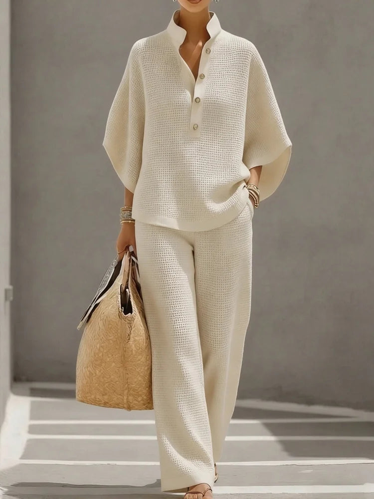 Pippa™ | Textured Waffle Two-Piece Set