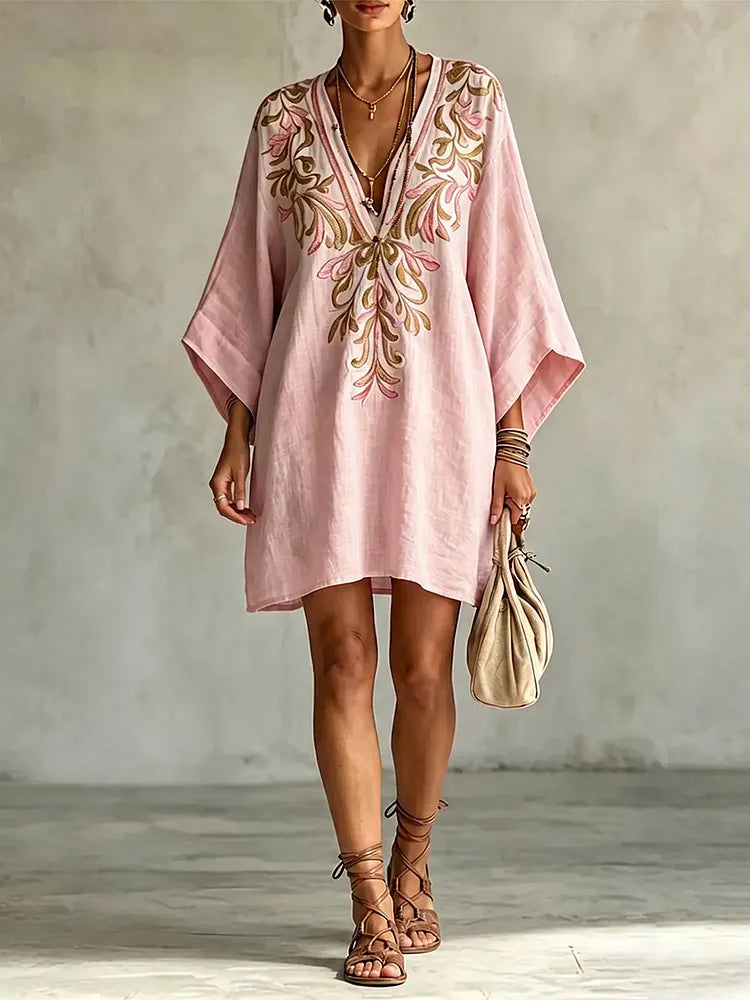 Ottilie™ | Soft Floral V-Neck Dress