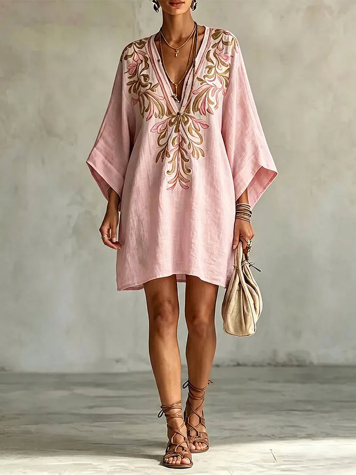 Ottilie™ | Soft Floral V-Neck Dress