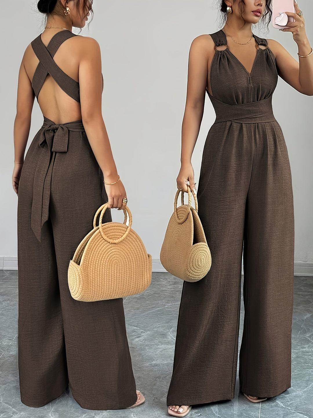 Emily | Elegant Linen and Cotton Jumpsuit