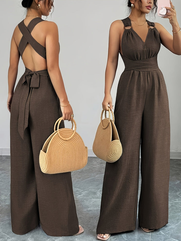 Emily | Elegant Linen and Cotton Jumpsuit