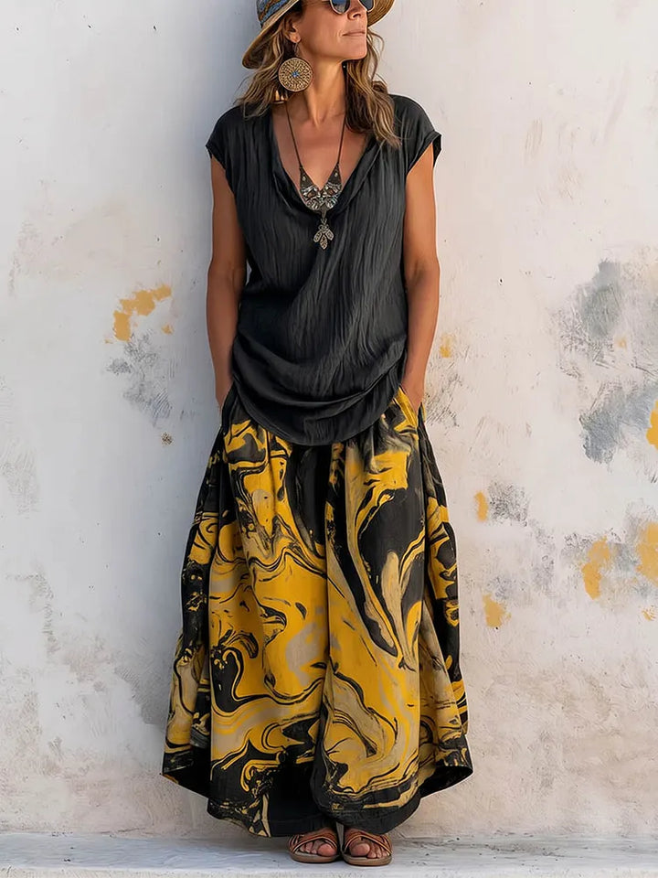 Eleanor™ | Relaxed Top & A-Line Skirt Set