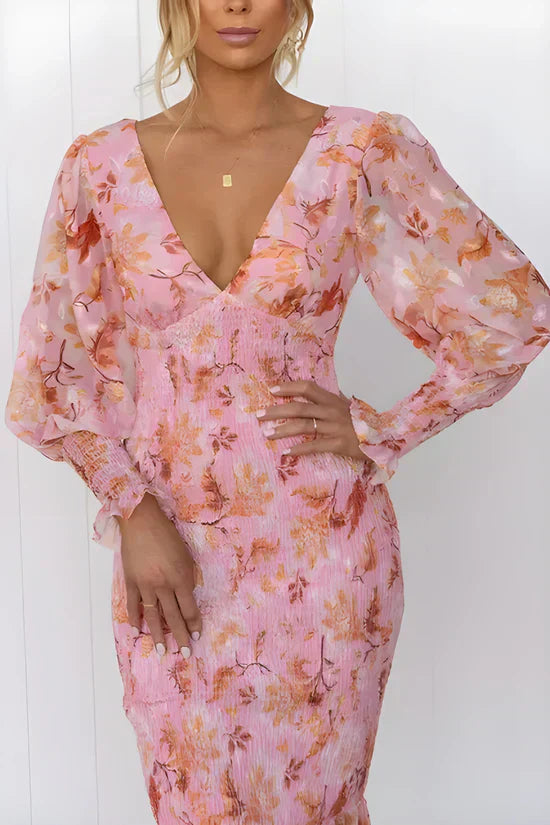 Julia | Women's Wedding Guest Floral Dress Evening