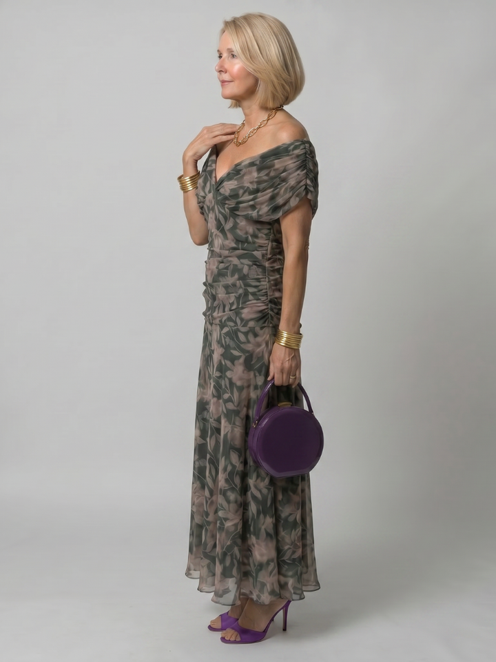 Calen™ Off Shoulder Flow Midi Dress