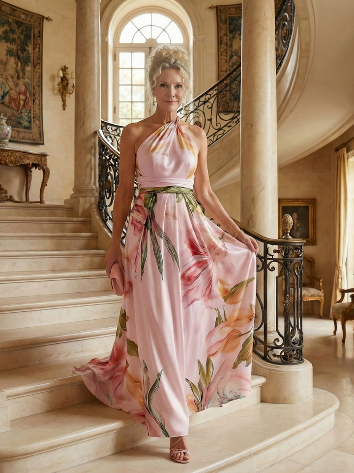 Amiel™ Light Floral Maxi Dress