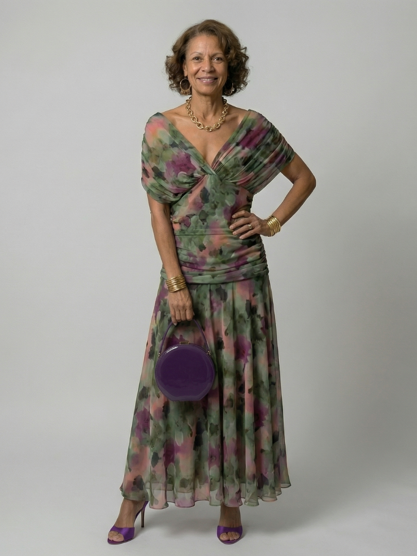Calen | Off Shoulder Flow Midi Dresses