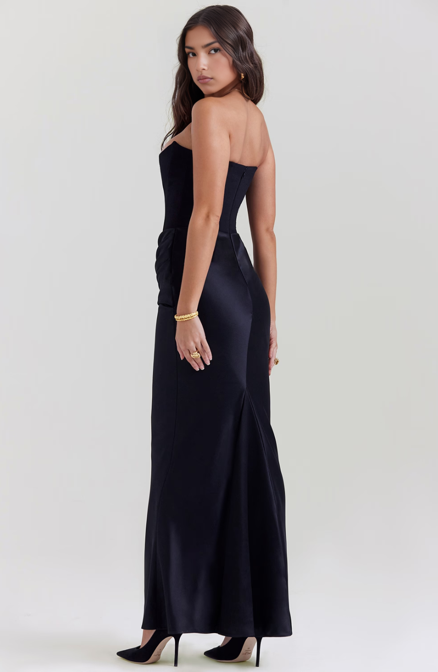 Camellia | Women's Wedding Guest Lace Strapless Dress Evening