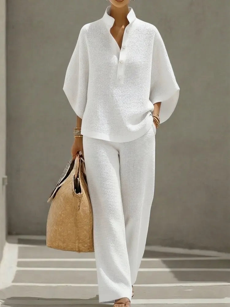 Pippa™ | Textured Waffle Two-Piece Set