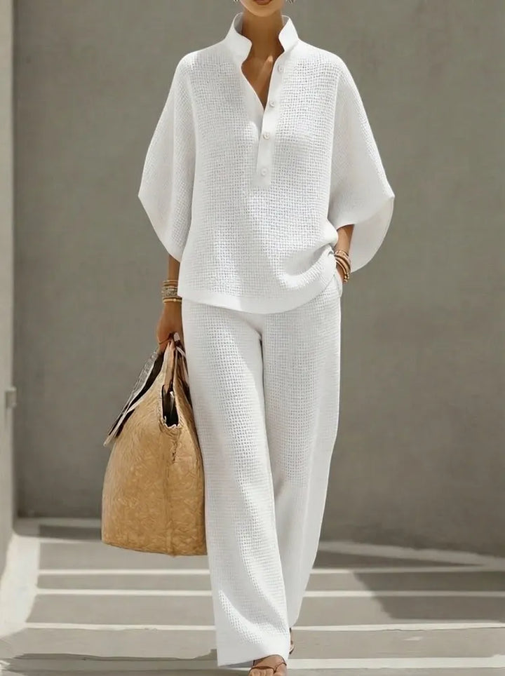 Pippa™ | Textured Waffle Two-Piece Set
