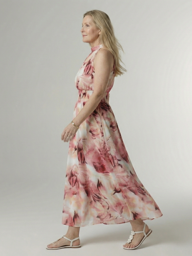 Sylin™ Gathered Halter Midi Dress