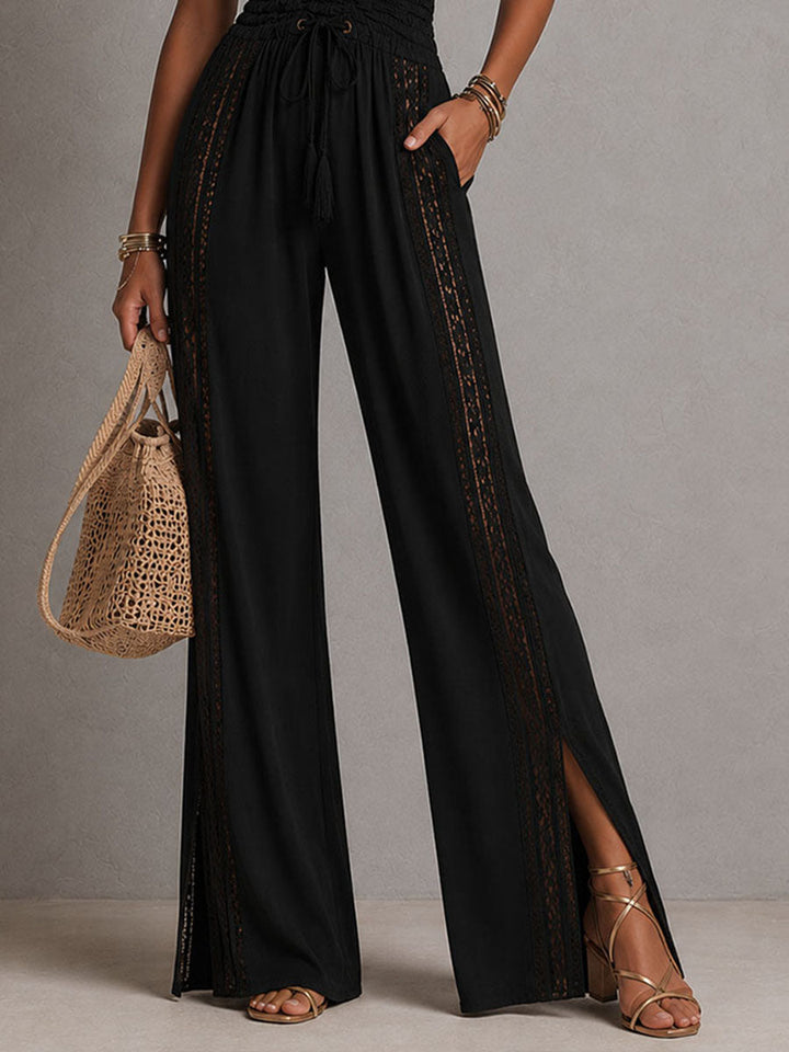 Diane Boho Lace Wide-Leg Jumpsuit