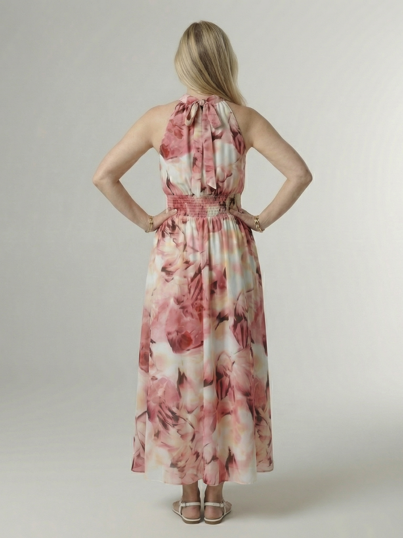 Sylin™ Gathered Halter Midi Dress