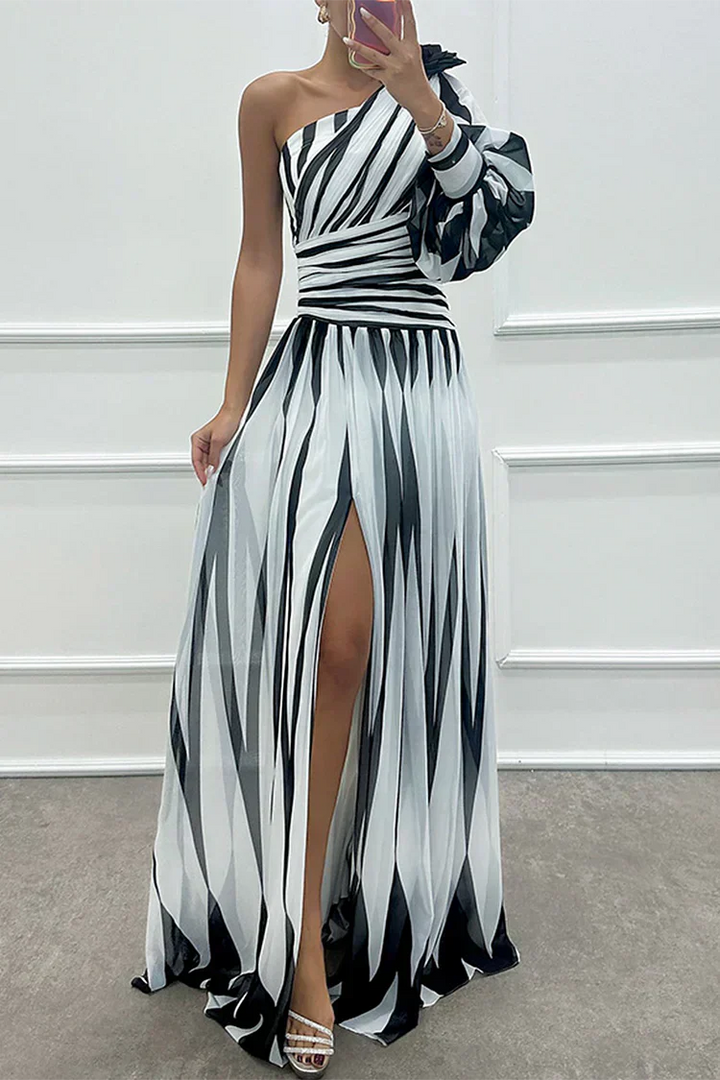 Cordelia | Women's Wedding Guest One Shoulder Asymmetric Maxi Dress