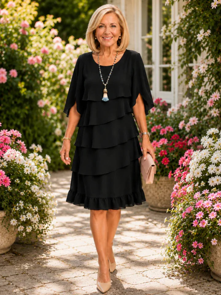 Catherine | Elegant Comfort Ruffle Dress