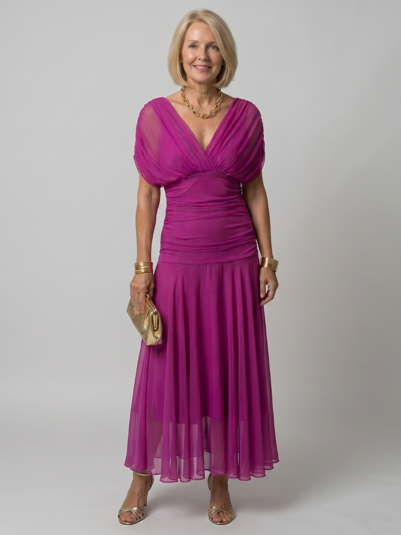Calen™ Off Shoulder Flow Midi Dress