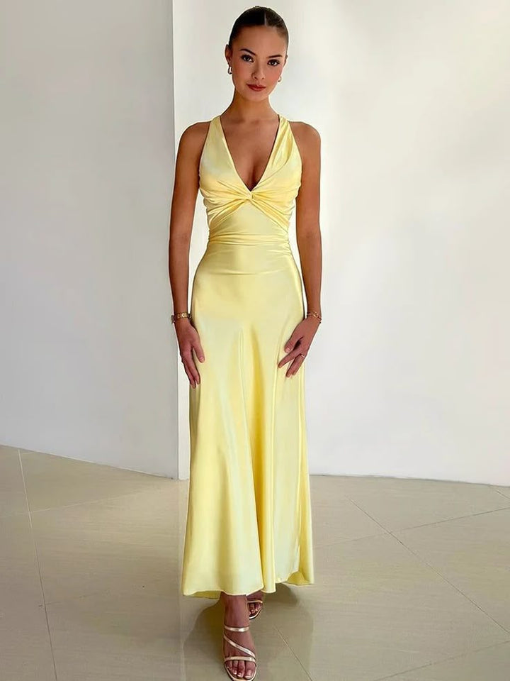 Beatrice | Women's Wedding Guest V-Neck Maxi Dress