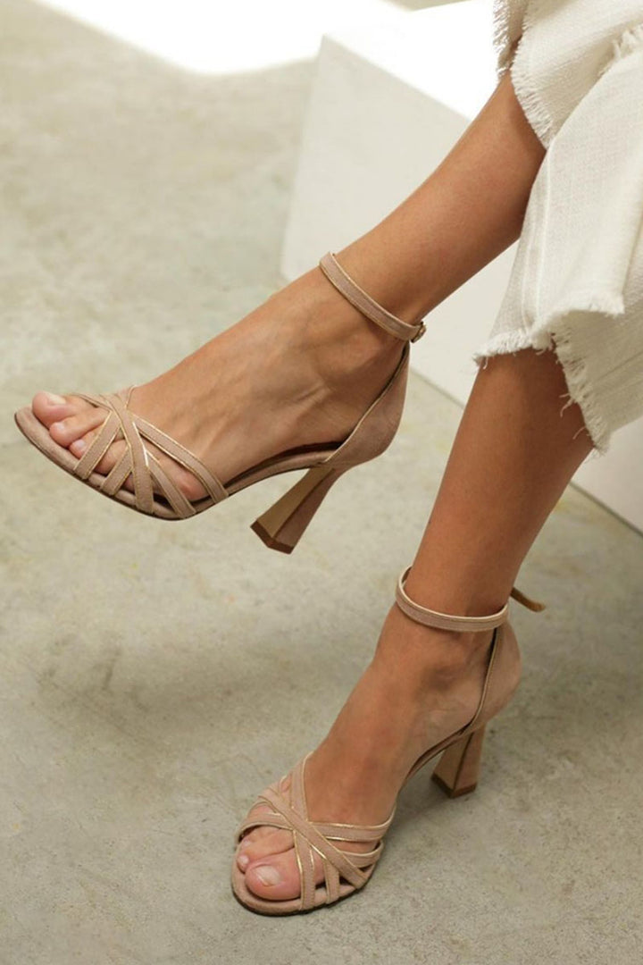 Janet | Slim Pointed Patchwork Heels