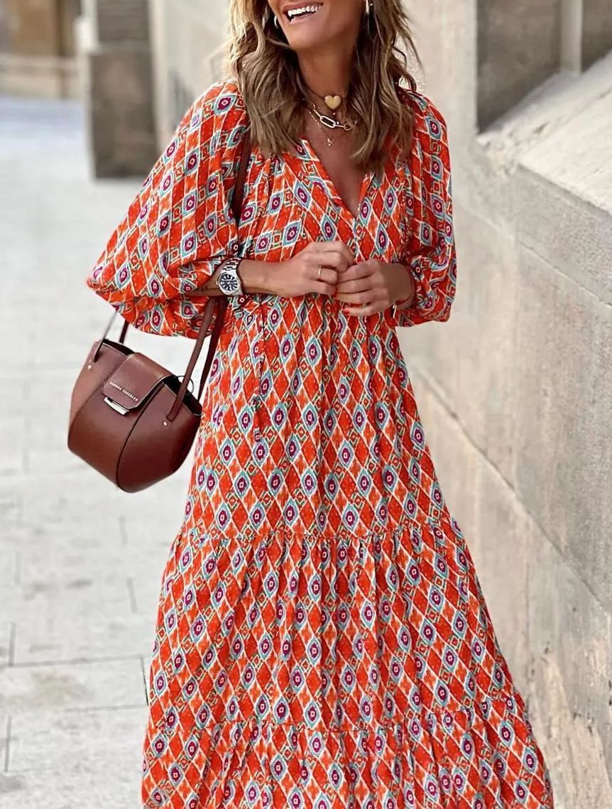 Nina  | Floral Boho Maxi Dress