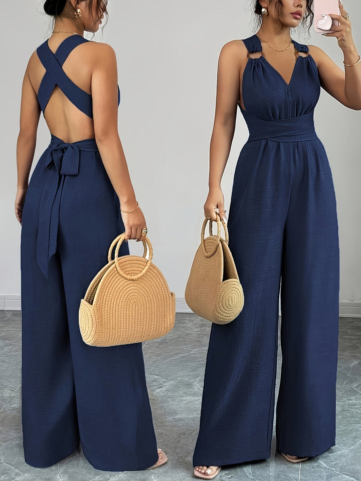 Emily | Elegant Linen and Cotton Jumpsuit
