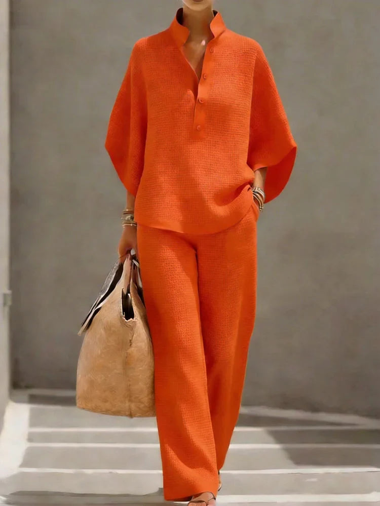 Pippa™ | Textured Waffle Two-Piece Set