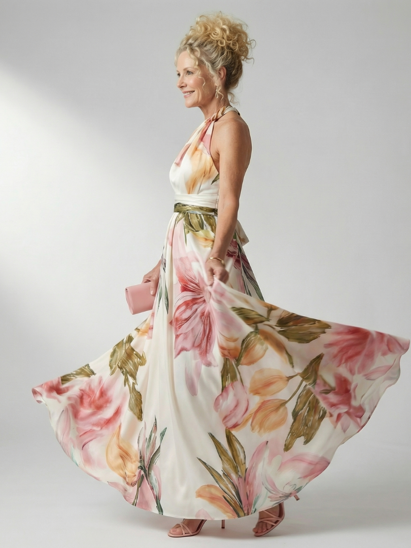 Amiel™ Light Floral Maxi Dress
