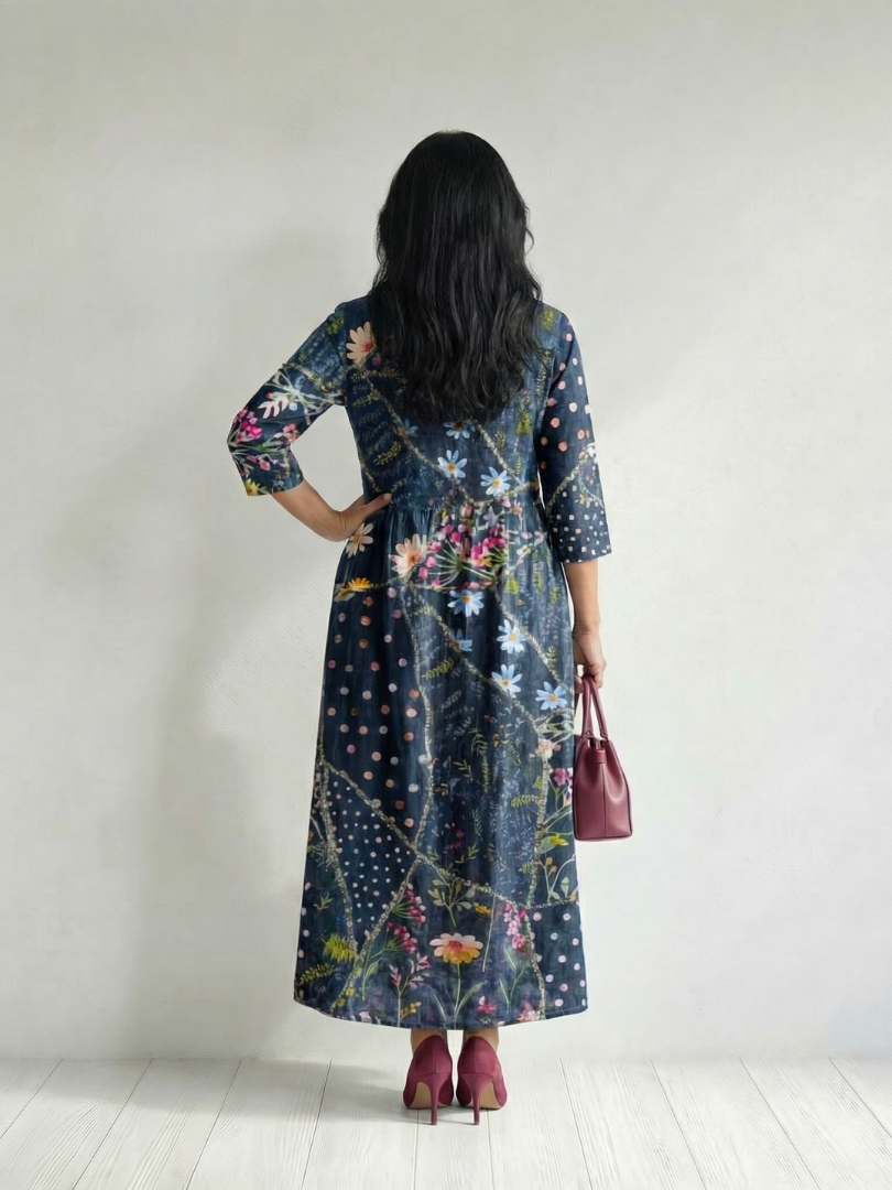 Zane | Easy Gather Floral Midi Dress
