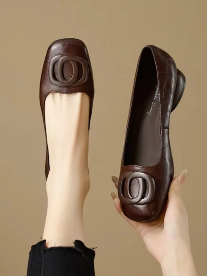 Opium Leather Flats