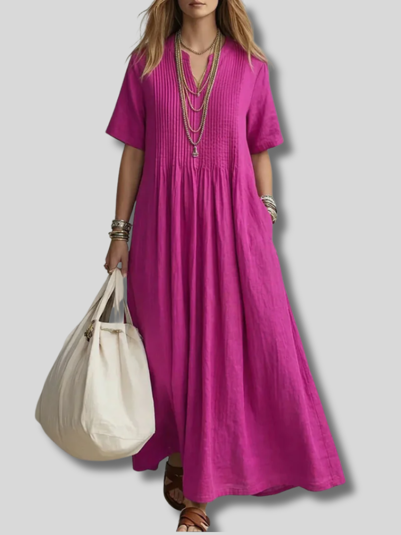 Livia Pintuck Maxi Dress