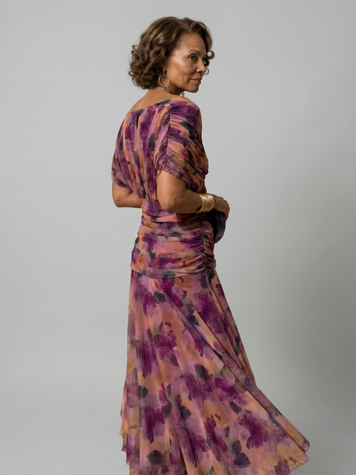Calen | Off Shoulder Flow Midi Dresses