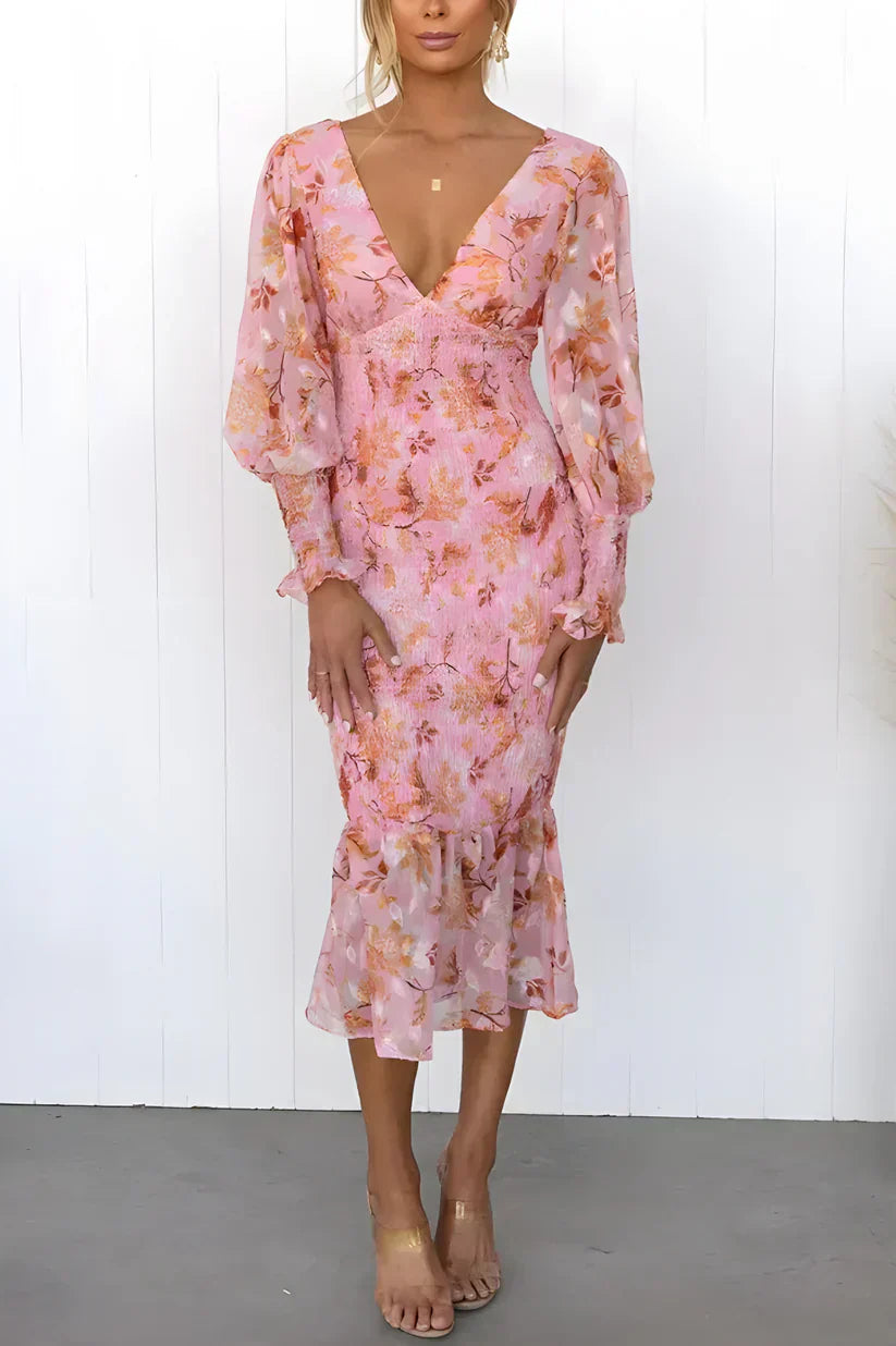 Julia | Women's Wedding Guest Floral Dress Evening