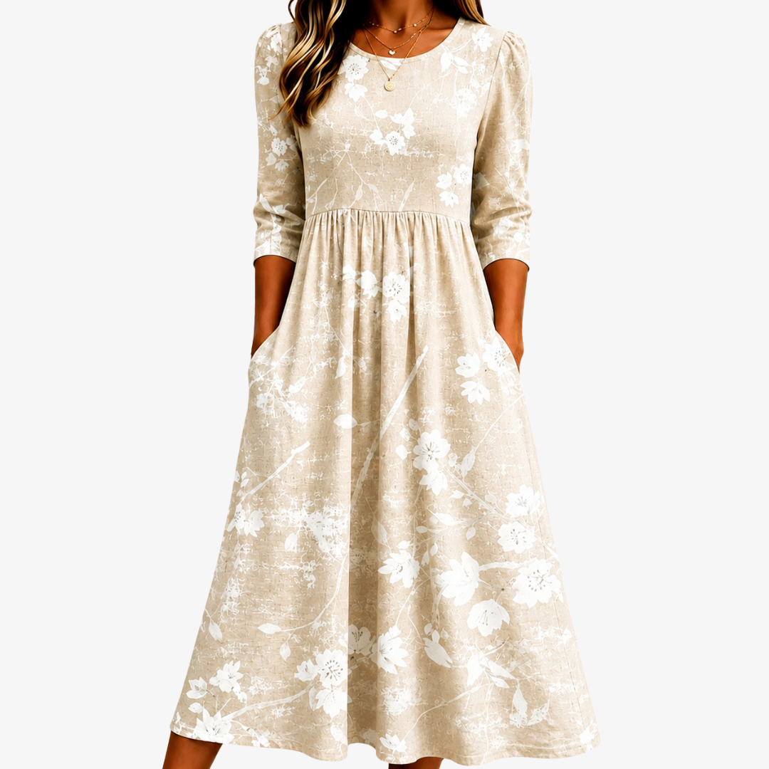 Soft Meadow Blossom Everyday Midi Dress