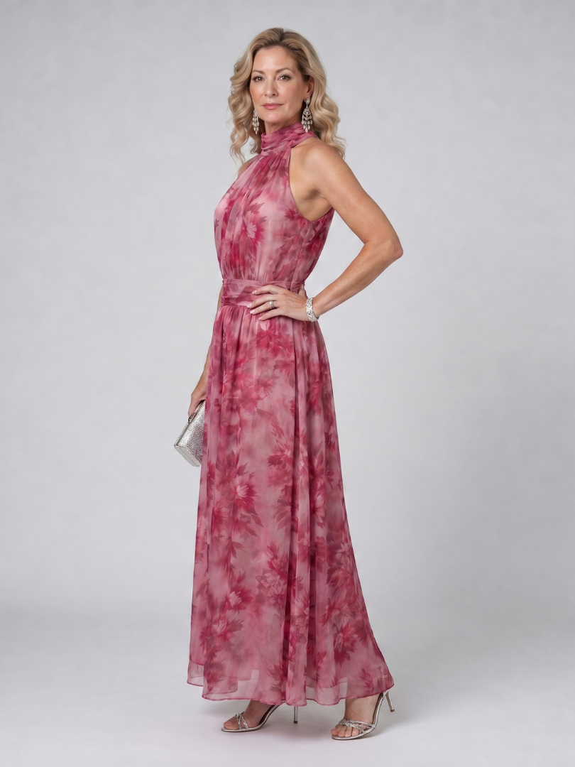 Avien™ Soft Halter Neck Midi Dress