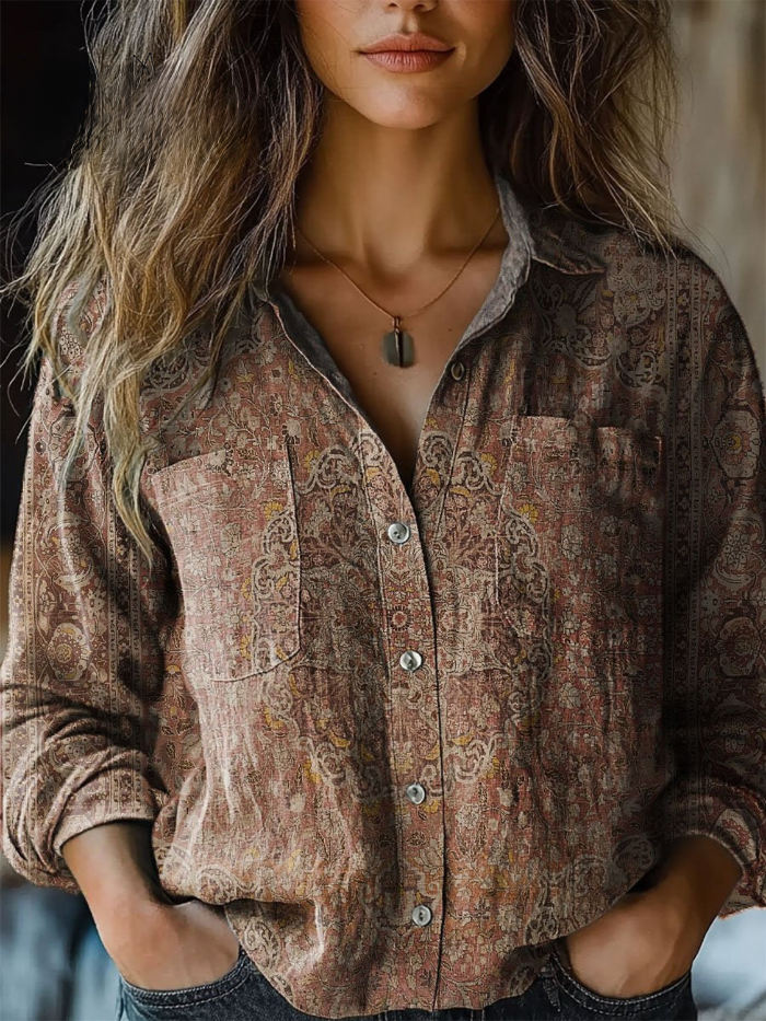 Frida™ | Vintage Floral-Print Blouse