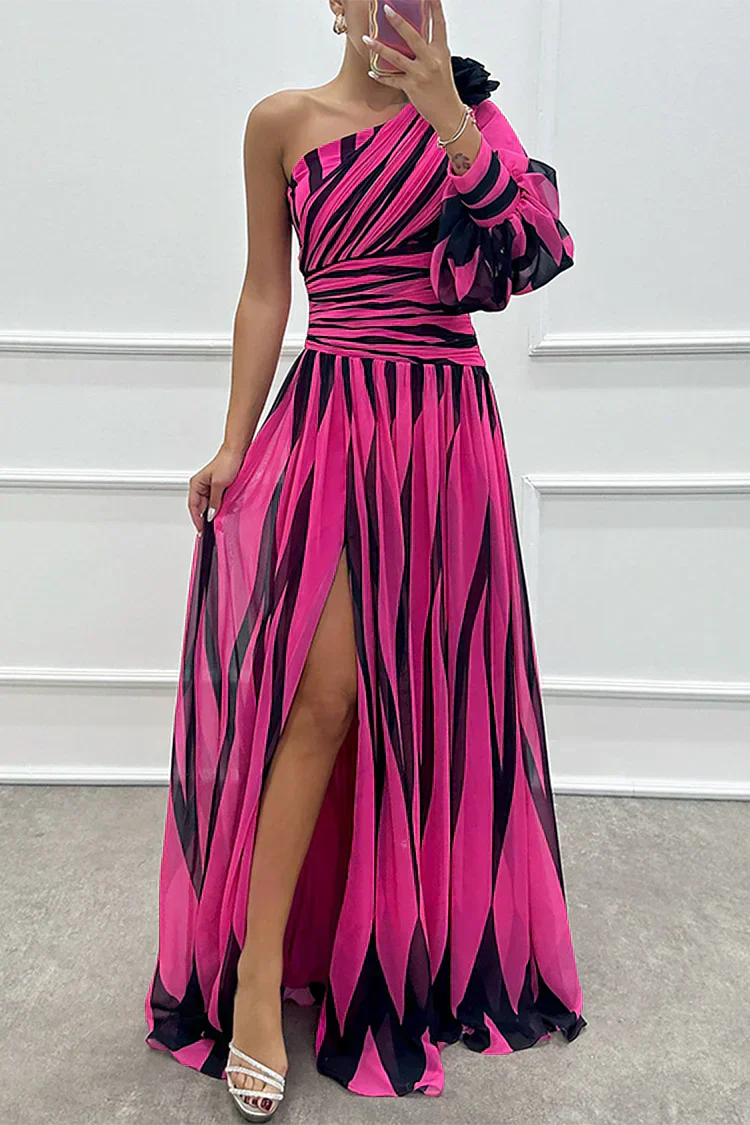 Cordelia | Women's Wedding Guest One Shoulder Asymmetric Maxi Dress