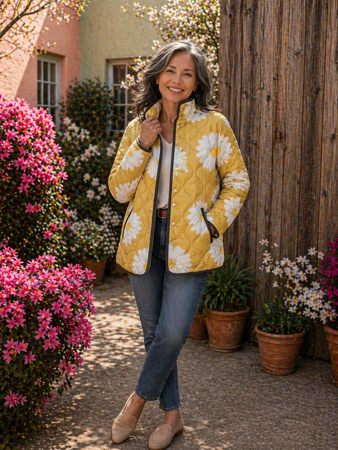 Sable | Charming Daisy Pattern Jacket