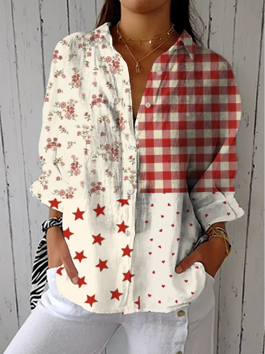 Rosemary – Classic Patchwork Blouse