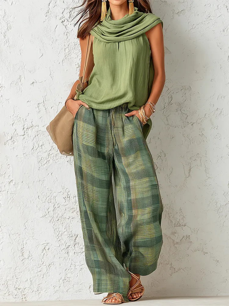 Hazel™ | Forest-Green Three-Piece Ensemble
