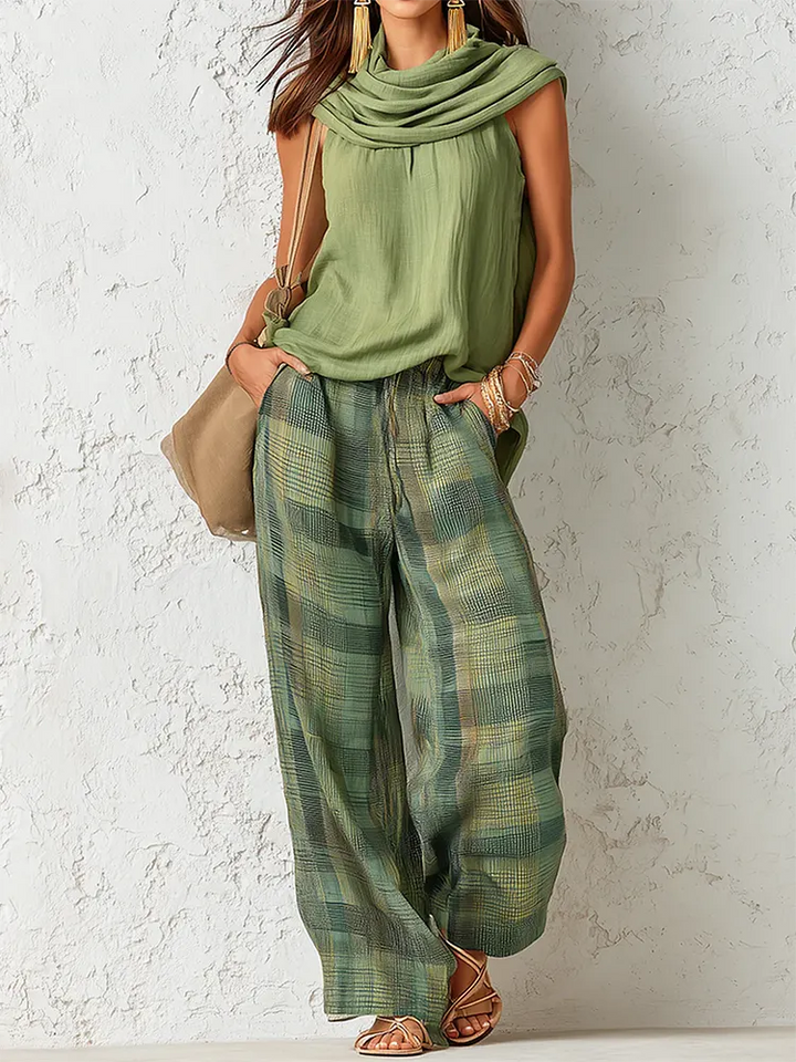 Hazel™ | Forest-Green Three-Piece Ensemble
