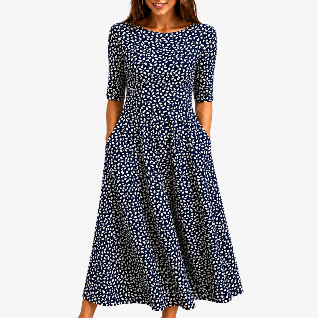 Midnight Bloom Pocket Maxi Dress