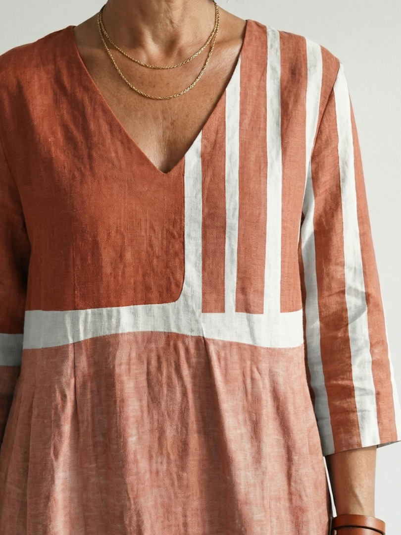 Remy | Easy Mixed Stripe Midi Dress