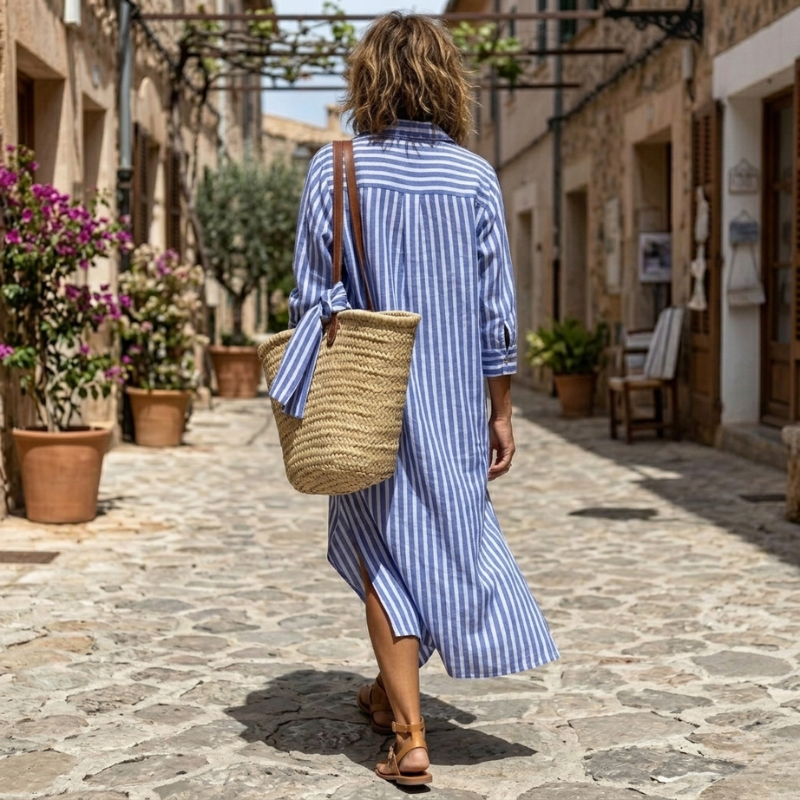 Willow - Elegant Striped Summer Dress