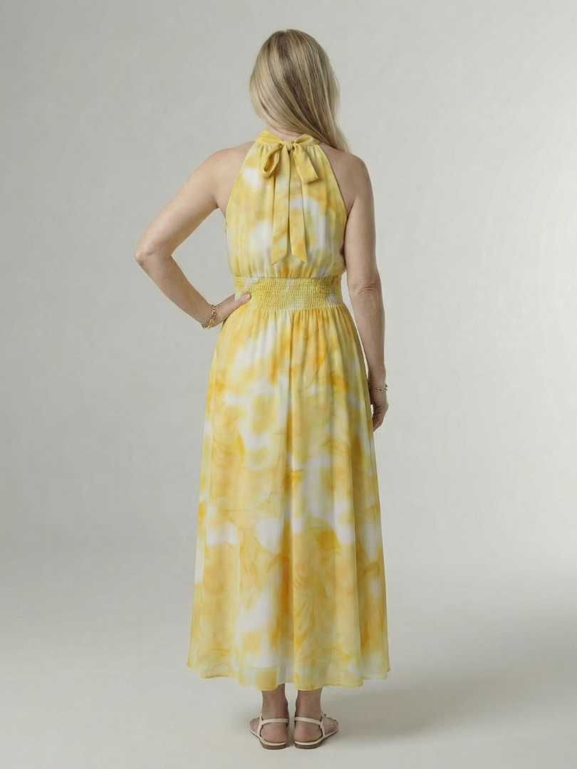 Sylin™ Gathered Halter Midi Dress