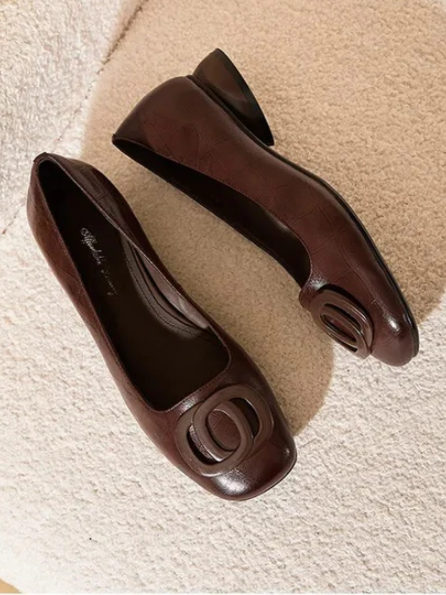 Opium Leather Flats