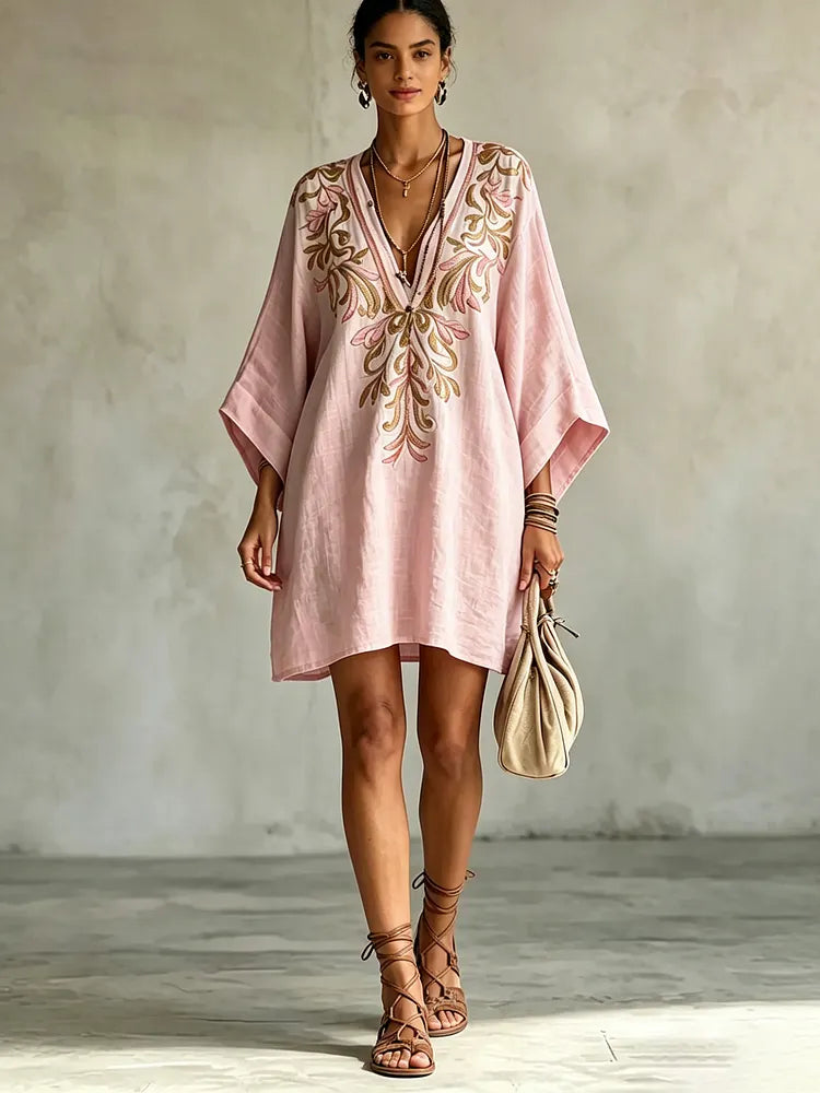 Ottilie™ | Soft Floral V-Neck Dress