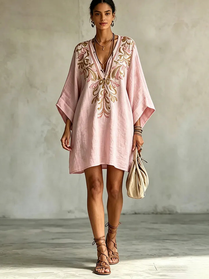 Ottilie™ | Soft Floral V-Neck Dress