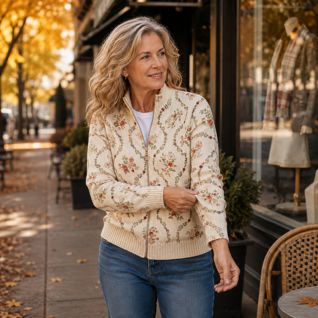 Persephone™ | Delicate Floral Vine Cream Print