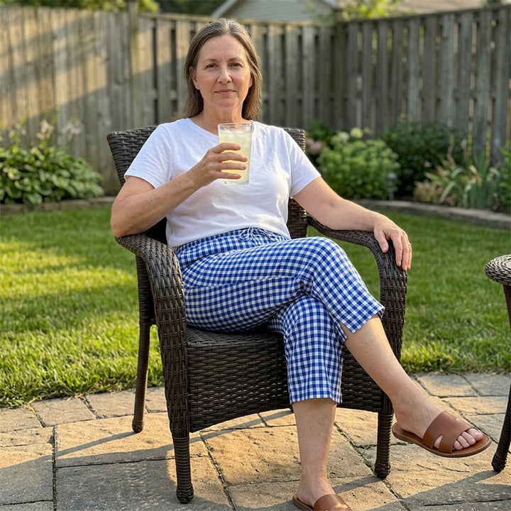 Jessy | Relaxed Summer Plaid Capri Pants
