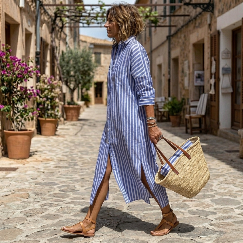 Willow - Elegant Striped Summer Dress