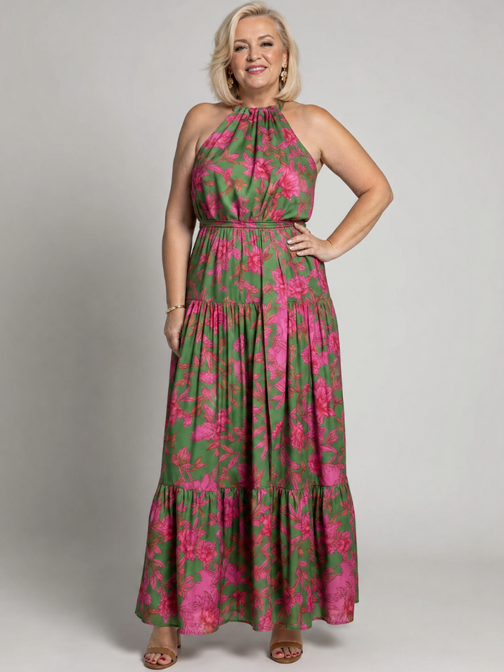 Rowen™ Draped Halter Midi Dress